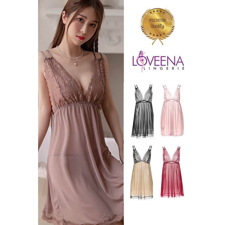 Readystock Loveena Sexy Deepv Lingerie Nightwear L Colours