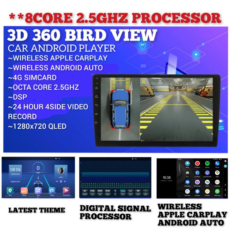 Sky Navi Bird View Camera Android Player Video Recorder