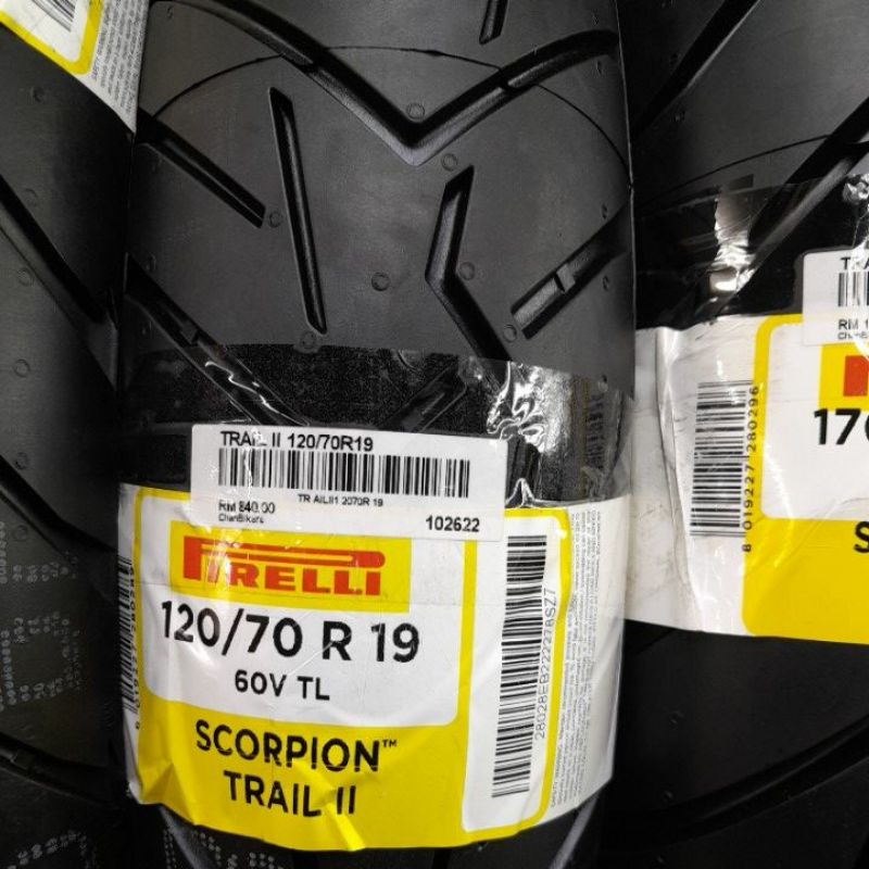 Pirelli Scorpion Trail 2 120 70R19 Stock 2022 Shopee Malaysia