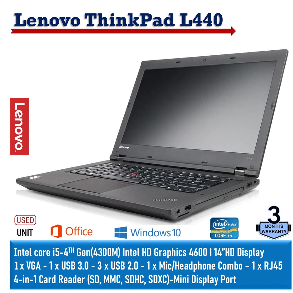 Lenovo Thinkpad L Intel Core I Th Gen Laptop Display Windows