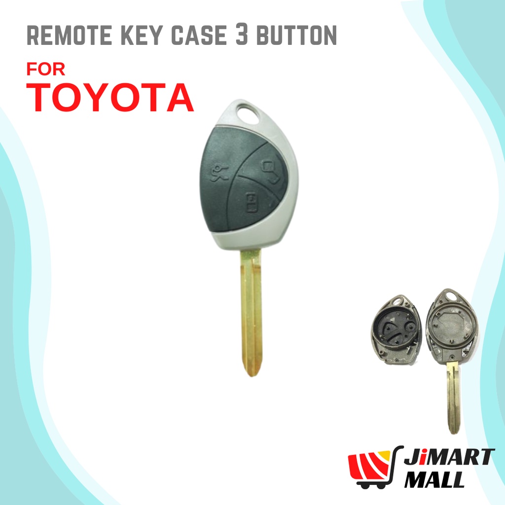 TOYOTA REMOTE 3 Button CASE COVER WITH KEY Vios Corolla Altis Innova