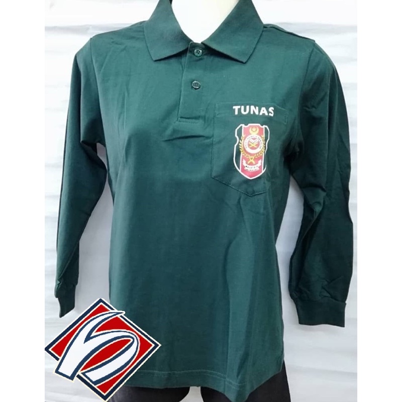 Tunas Kadet Remaja Sekolah Tkrs Tshirt Collar Long Sleeves Lengan