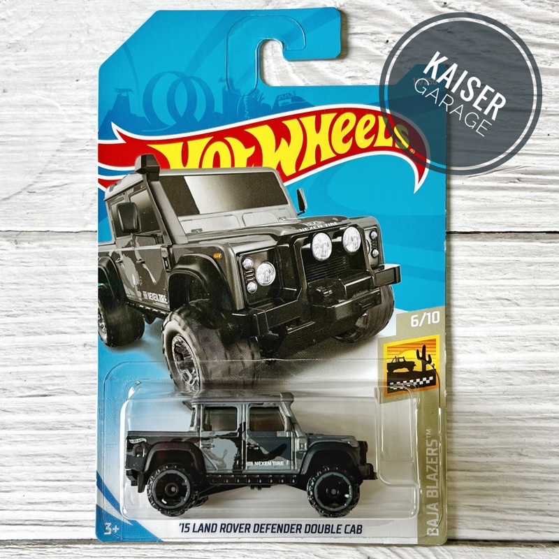 Hot Wheels 15 Land Rover Defender Double Cab Grey Camo Shopee Malaysia