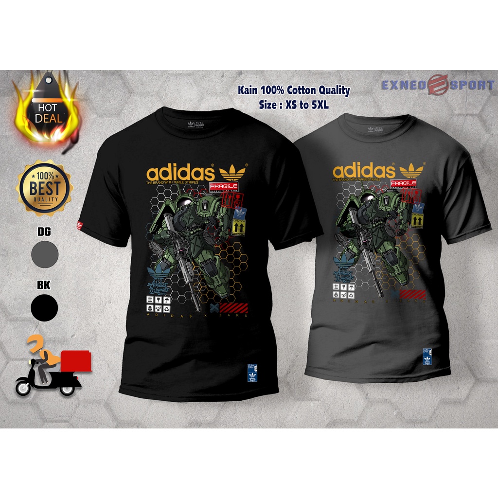 Kain Cotton Premiumtshirt V Anime Gundam Zaku X Adid S Baju