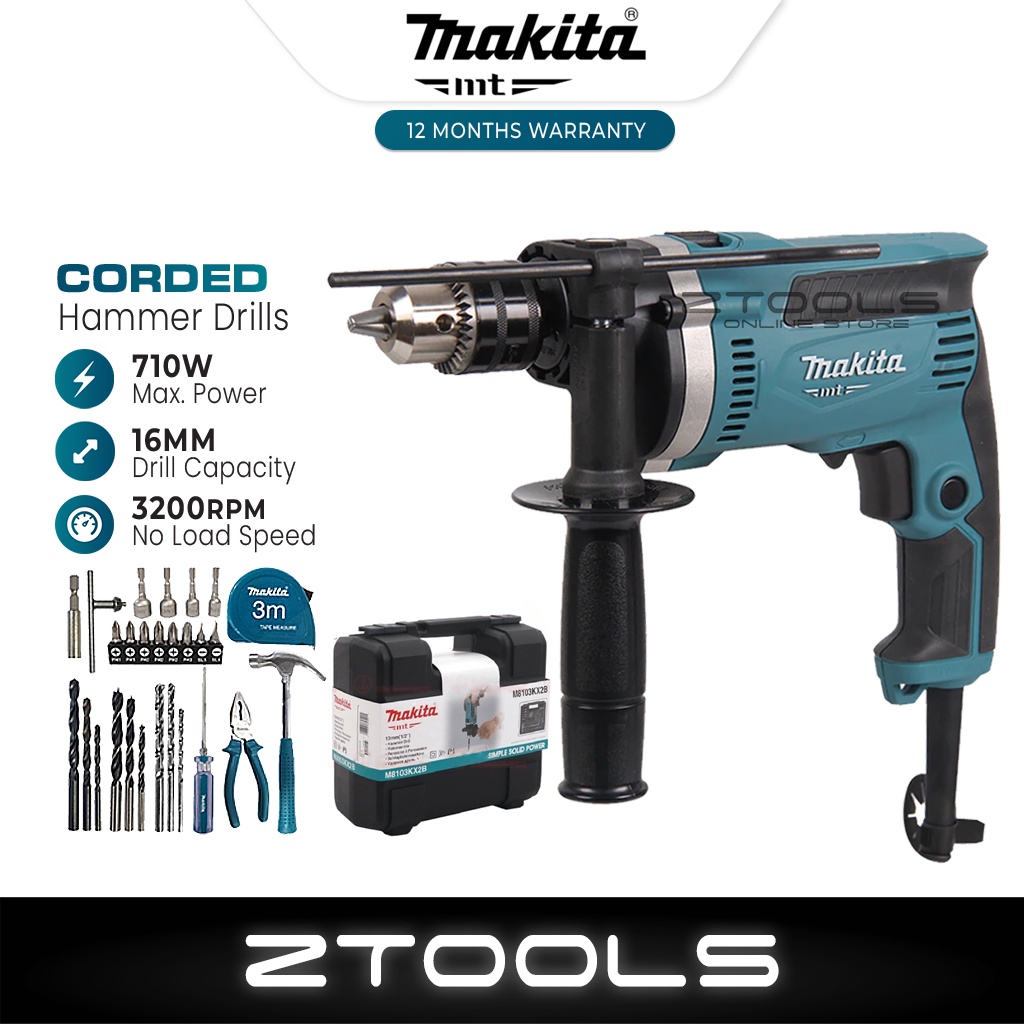 Makita W Hammer Drill M Kx B Mm Impact Function C W