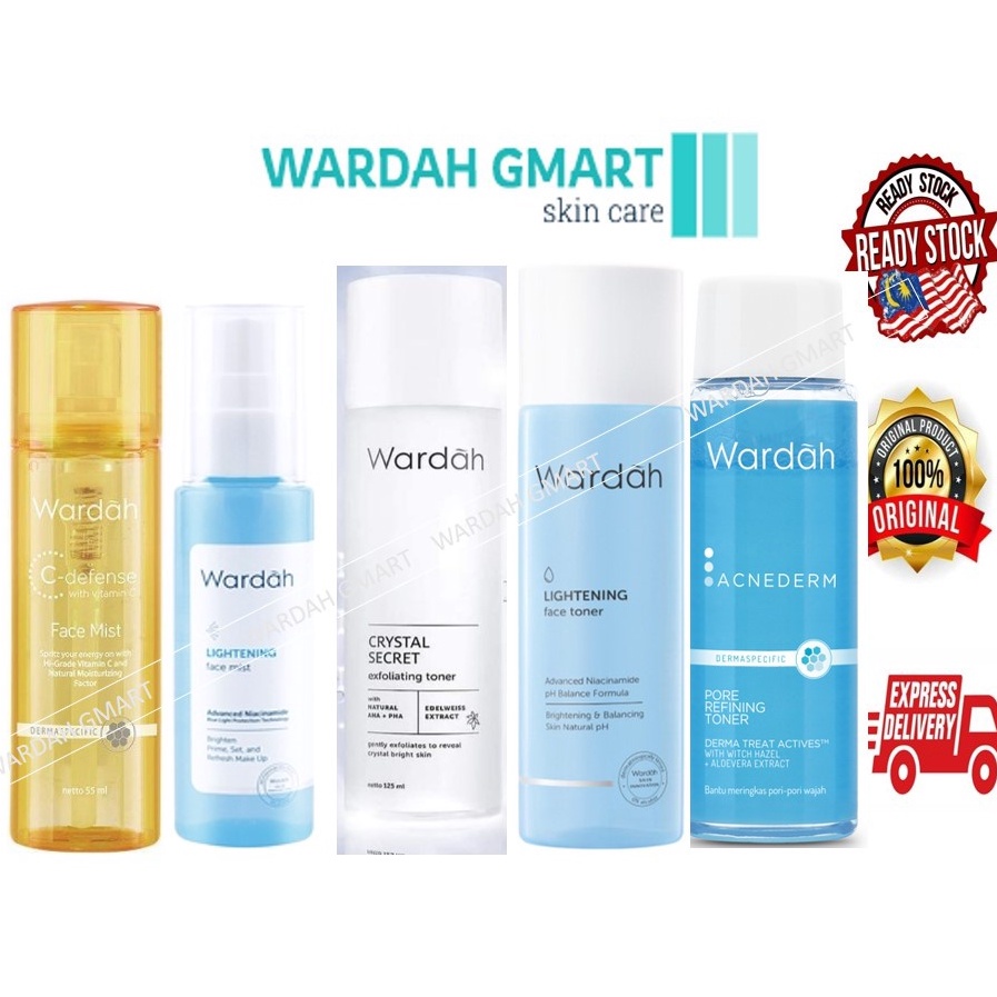 Wardah Lightening Face Toner Ml Acnederm Pore Refining Toner Ml