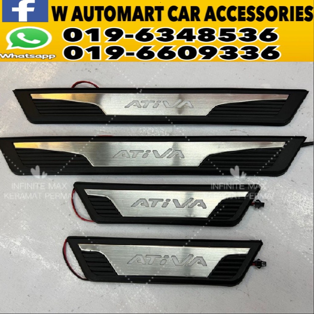 Perodua Ativa Oem Led Door Side Step Kick Scuff Plate Still Plate