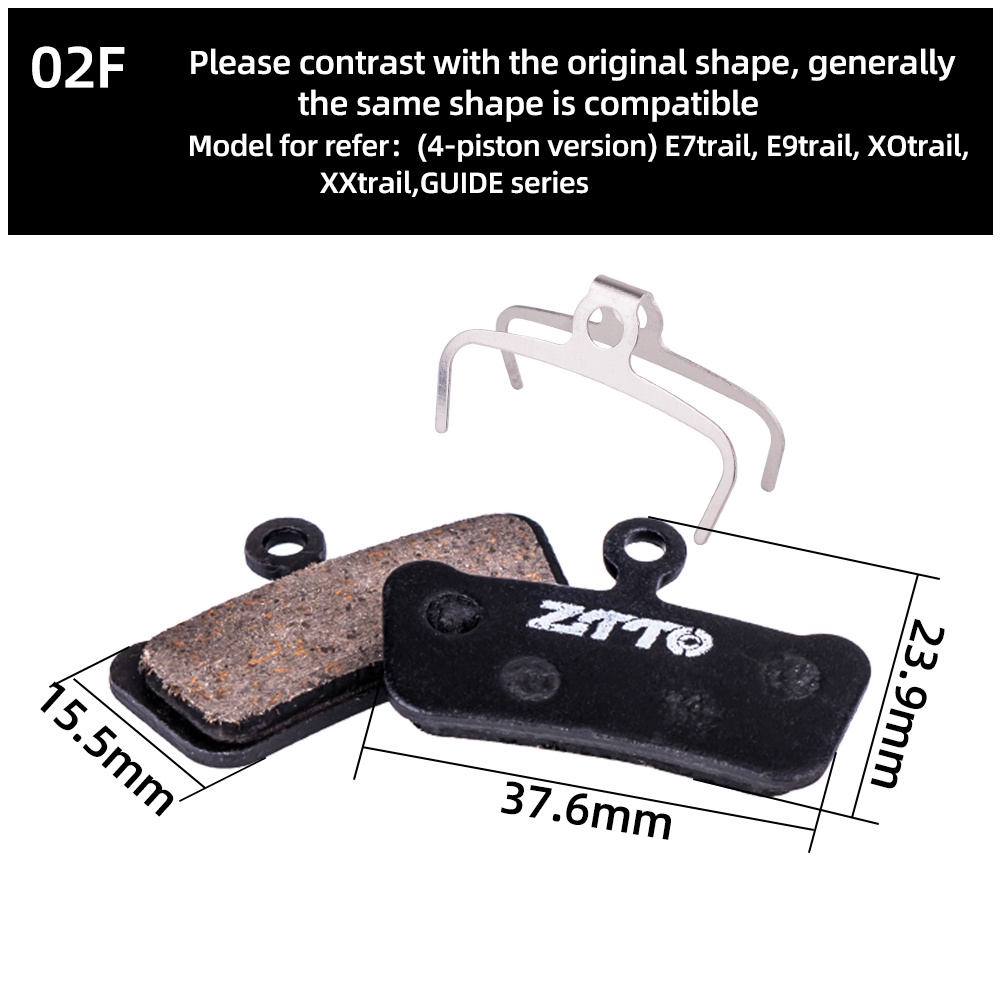 ZTTO MTB Semi Metal Bicycle Brake Pads 1Pairs Universal For M8020 M6100