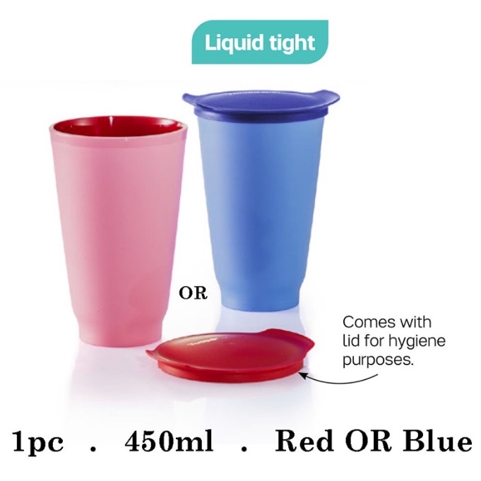 Tupperware 2 Pcs Allegra Tall Cup 450ml Shopee Malaysia