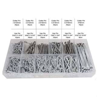 300PCS Cotter Pin Hair Pin And R Clip Spring Pin Snap Pin Assortment