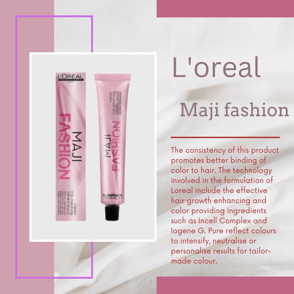 Loreal Maji Fashion Color 50ML Free Gloves 2pcs Shopee Malaysia