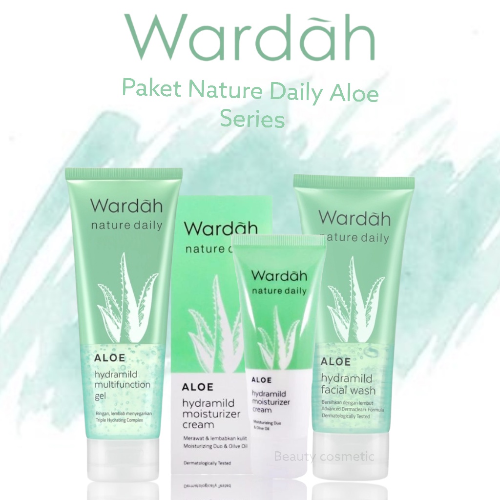 Wardah Nature Daily Aloe Face Wash 100ml Hydramild Moisturiser