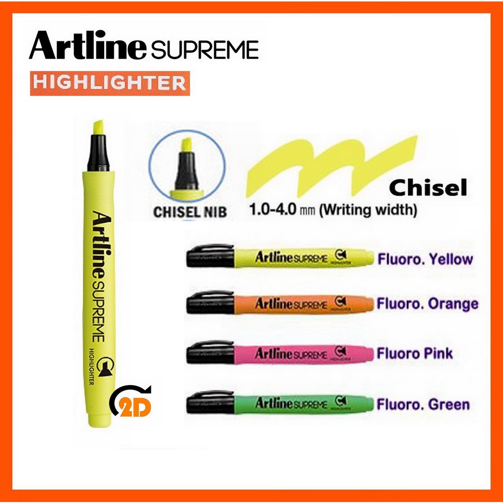 Artline Supreme Highlighter Epf Pcs Shopee Malaysia