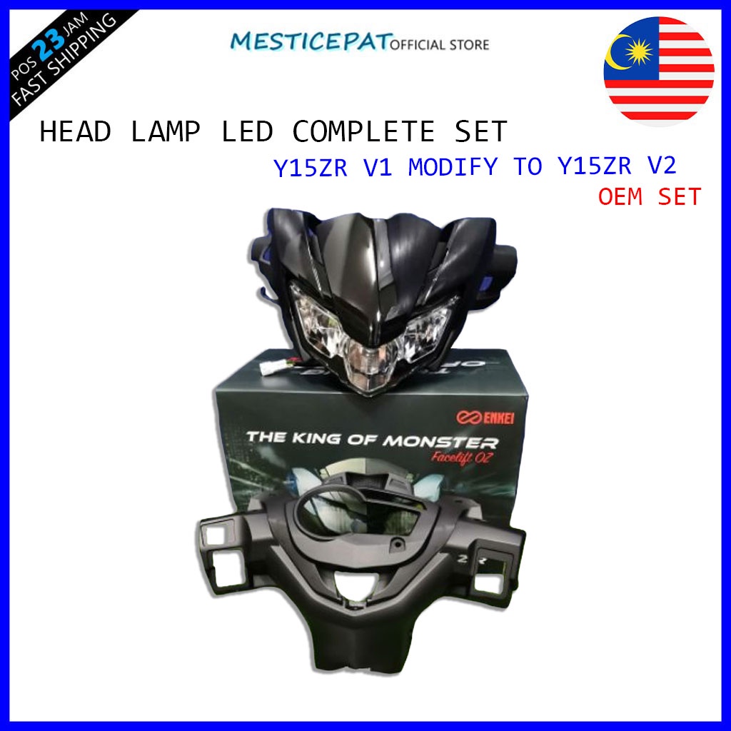 Head Lamp Led Complete Set Y Zr V Modify To Y Zr V Kepala Set Oem