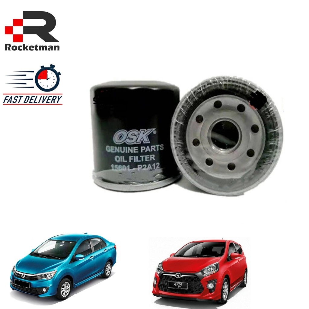 Osk Oil Filter Perodua Bezza Axia Toyota Avanza New Myvi Dual Vvti