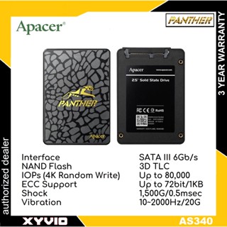 APACER SSD AS340 2 5 SSD PANTHER SATA III 120GB 240GB 480GB