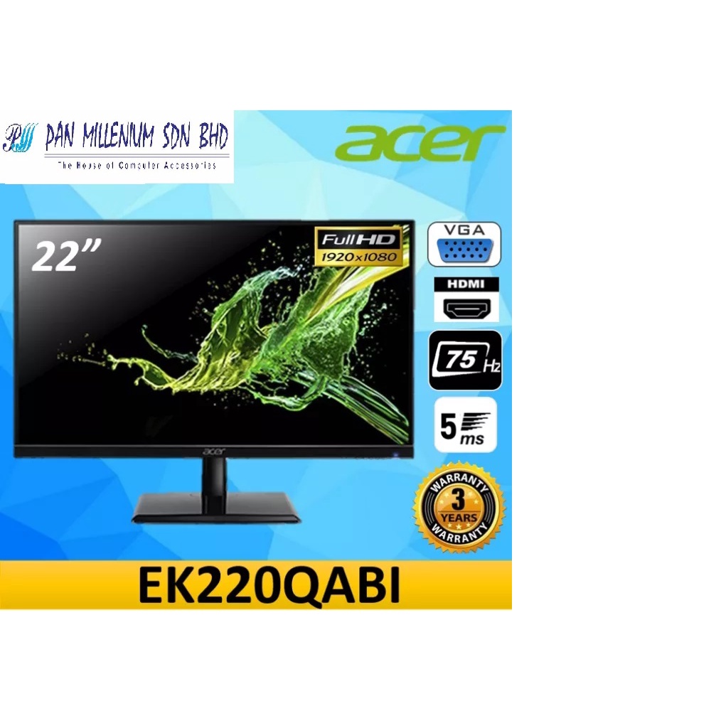 Acer Ek Qabi Led Monitor Shopee Malaysia