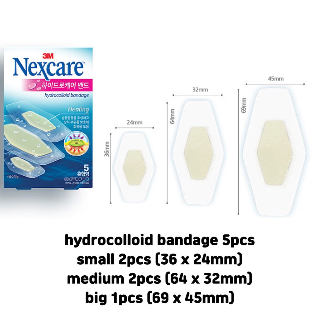 Ready Stock 3M Nexcare Band Aid Water Proof Hydrocolloid Patch Wound