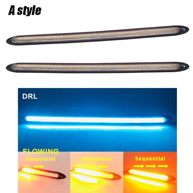 Universal Car Drl Led Daytime Running Light Auto Headlight Strip Flow