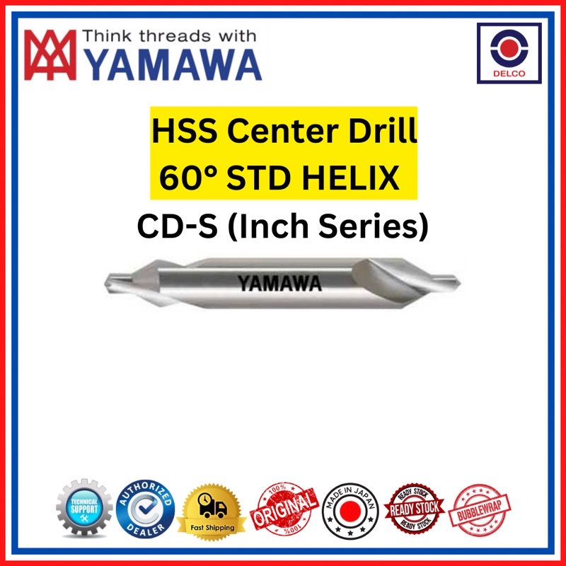 Yamawa Japan Hss Center Drill Cd S Deg Std Helix Inch Series Cds