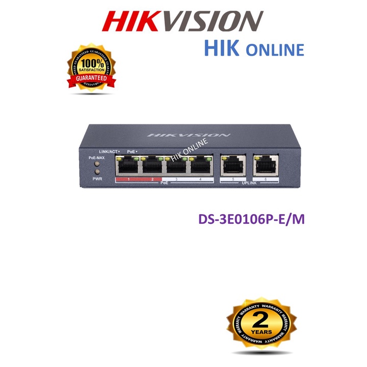 Hikvision Ds E P E M Port Unmanaged Poe Switch Layer M L