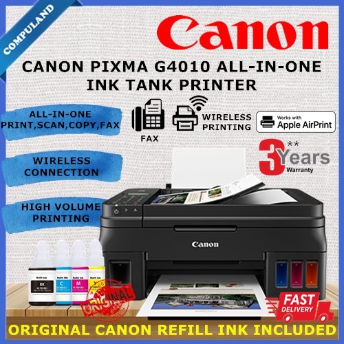 Canon Pixma G All In One Ink Tank Printer With Fax Wifi Shopee