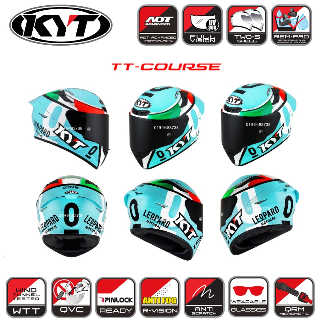 100 Original KYT Helmet TT Course Dalaporta Fullface Single Visor