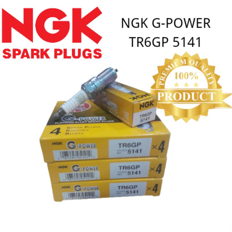 NGK G Power Platinum Spark Plug TR6GP 5141 Proton Saga BLM FL FLX