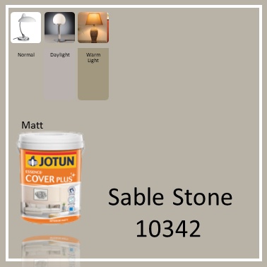 Jotun Paint 5L Essence Cover Plus Matt 10342 Sable Stone Wall Paint