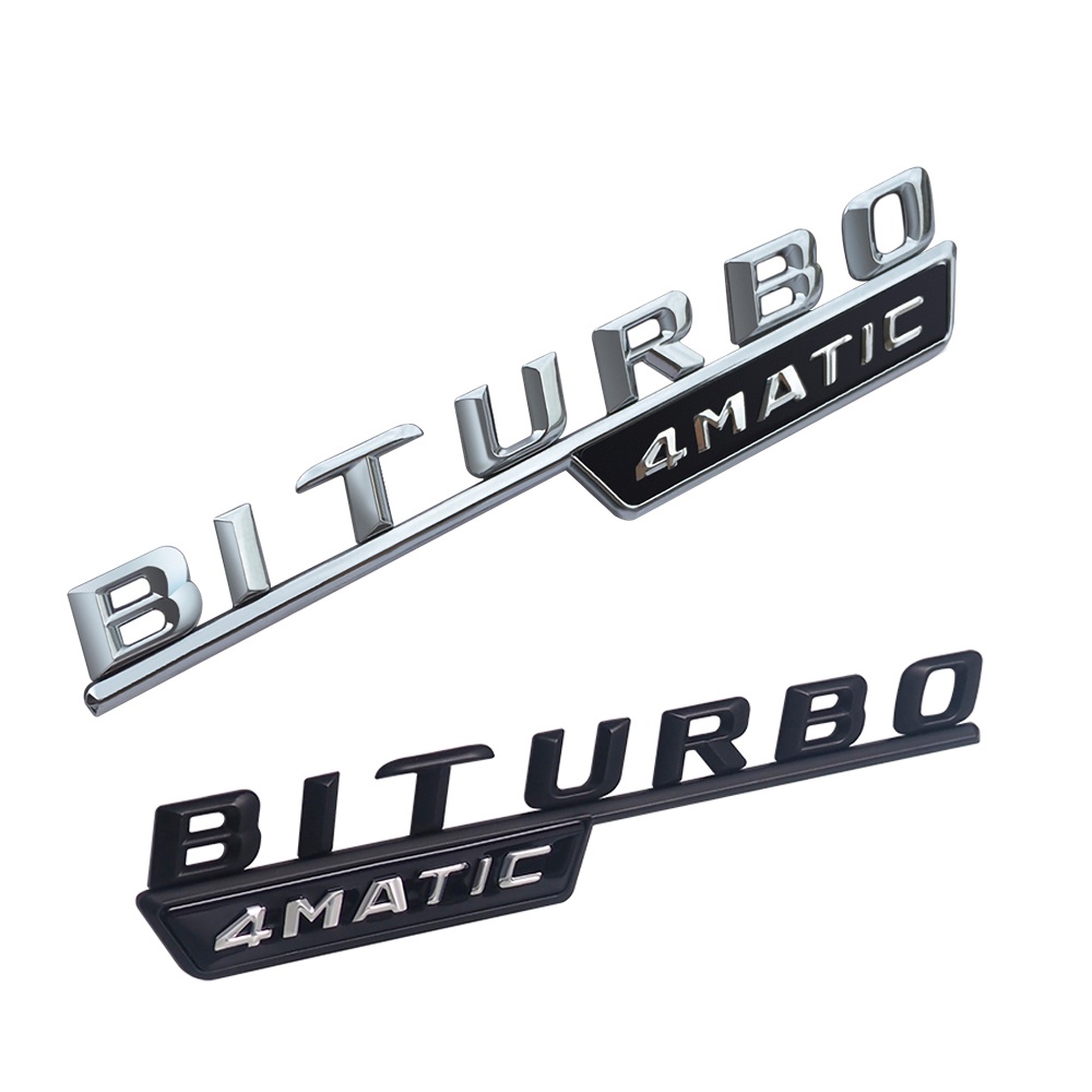 Pcs Car Side Fender Sticker Biturbo Matic Sticker For Amg Mercedes