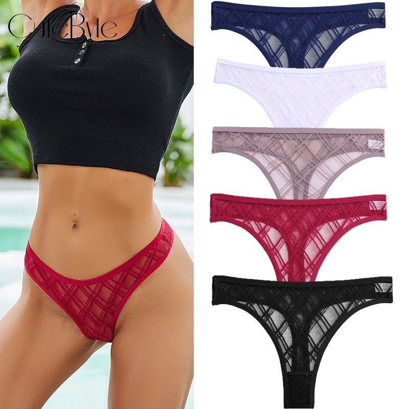 Cute Byte Sexy Floral Transparent Women Thongs G String Lingerie Lace