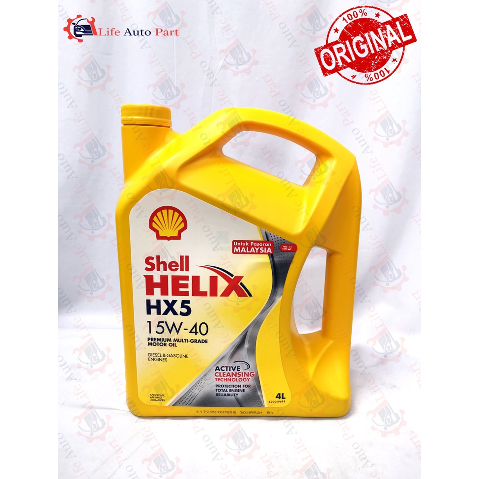 ORIGINAL SHELL HELIX HX5 15W40 15W 40 Engine Oil 4L Shopee Malaysia