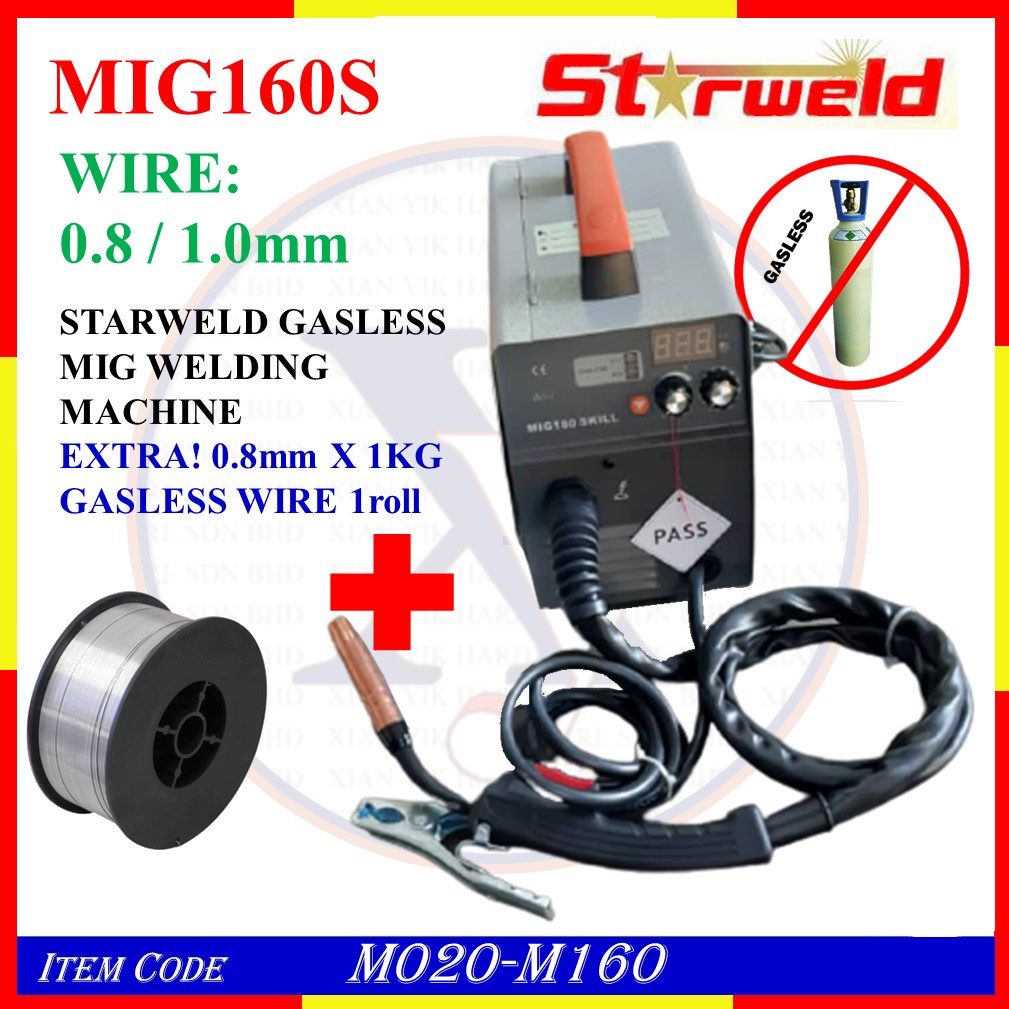 M020 M160 STARWELD MIG160S SKILL GASLESS WELDING MACHINE MIG160 GAS