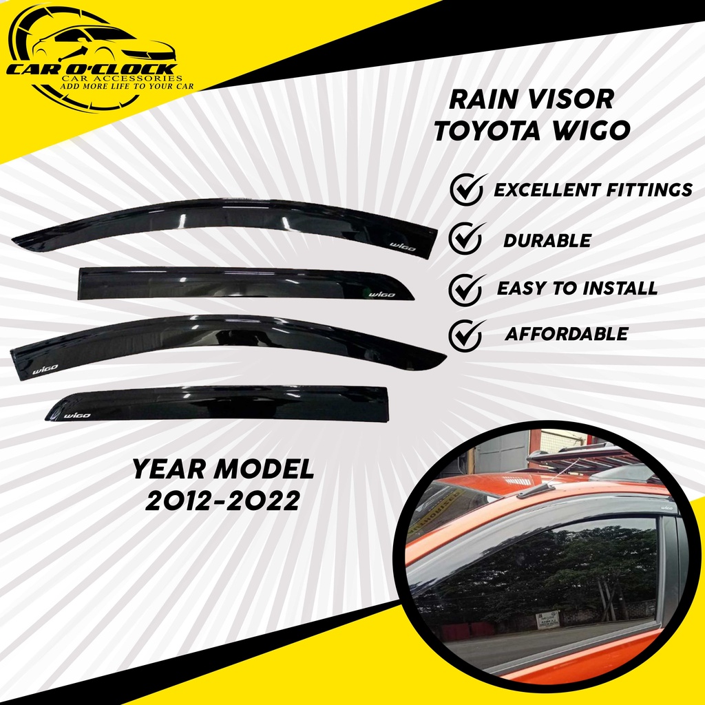 Toyota Wigo Rain Visor Oem Shopee Malaysia