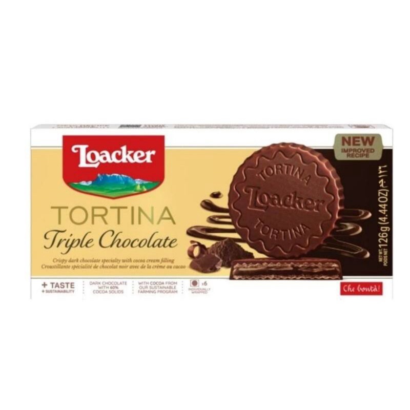 Loacker Triple Chocolate Tortina Wafers G Shopee Malaysia