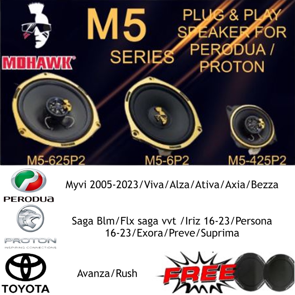 Mohawk Perodua Myvi Old Myvi New Ativa Alza Aruz Bezza Axia Viva OEM