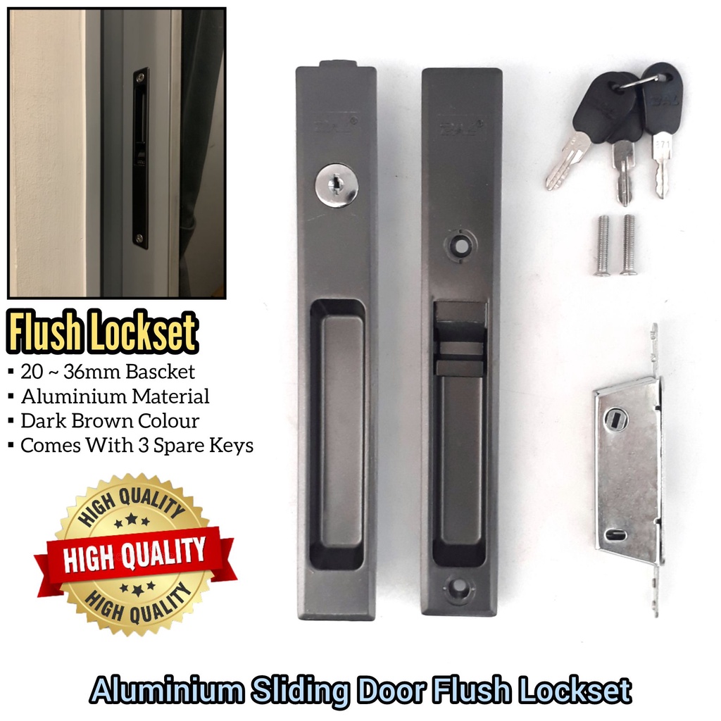 Heavy Duty Aluminum Sliding Door Slidiing Window Flush Lockset