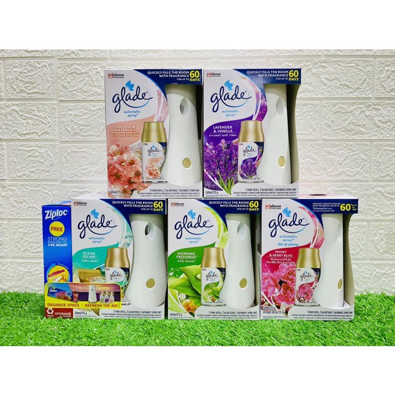 GLADE Automatic 3 In 1 Spray Lavender Vanilla Starter Kit 175g