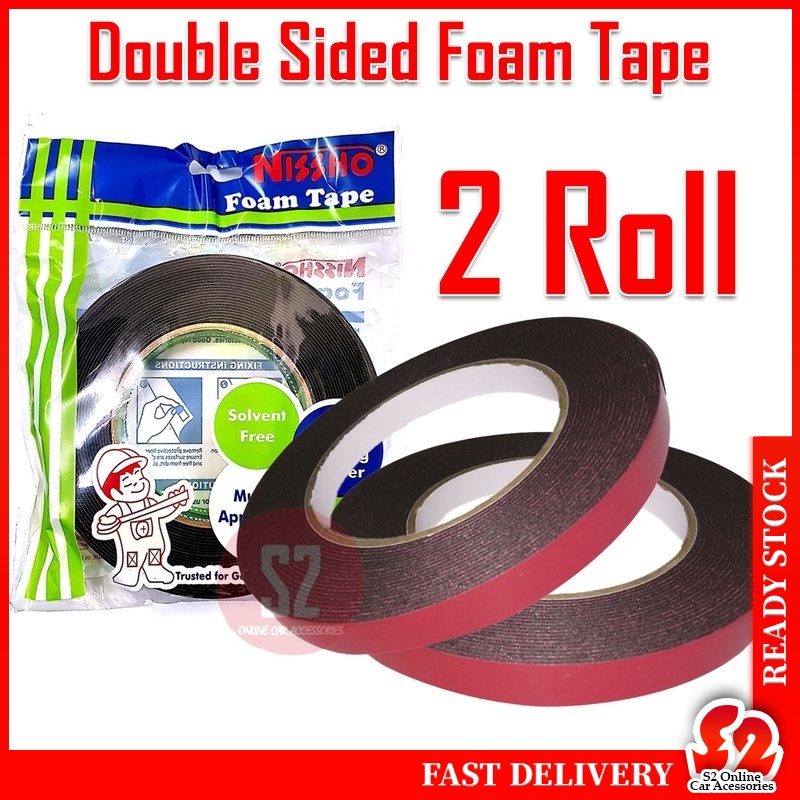 2ROLLS PACK NISSHO DOUBLE SIDED FOAM TAPE Shopee Malaysia