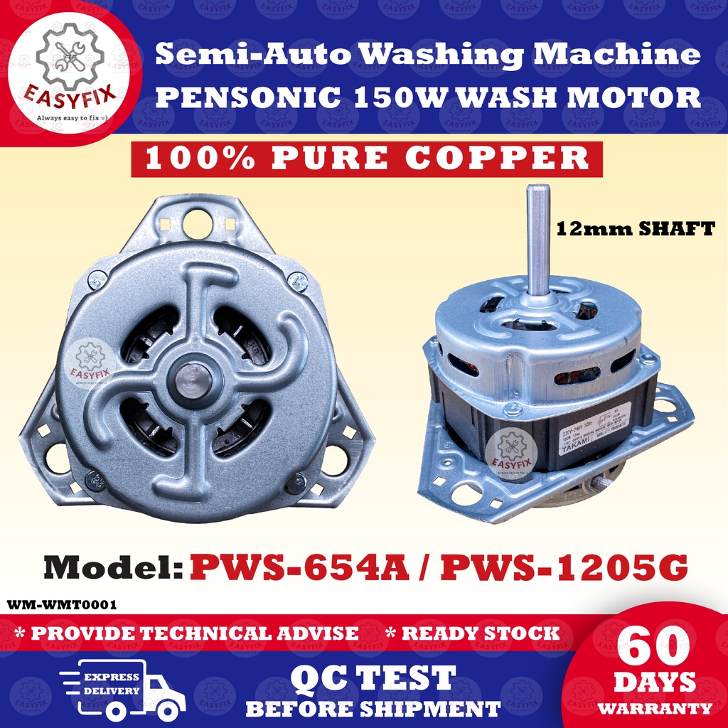 PWS 654A PWS 1205G PENSONIC Wash Motor Semi Auto Washing Machine