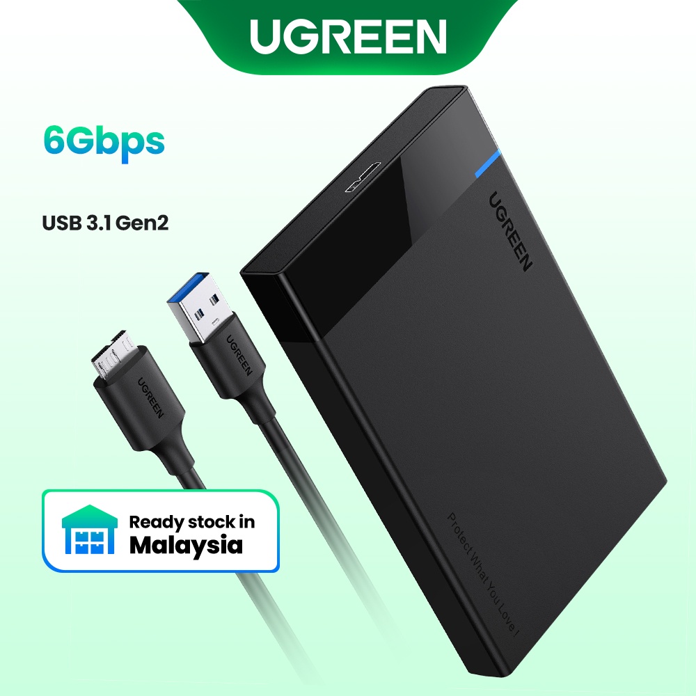 Ugreen External Hdd Sata Case Usb With Usb Cable Shopee