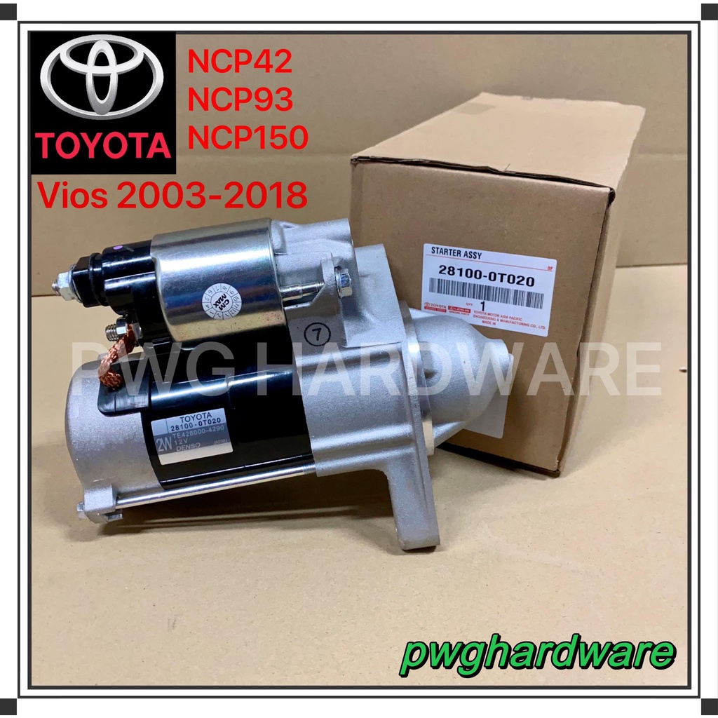 New Original Toyota Vios Starter NCP42 NCP93 NCP150 Toyota Vios