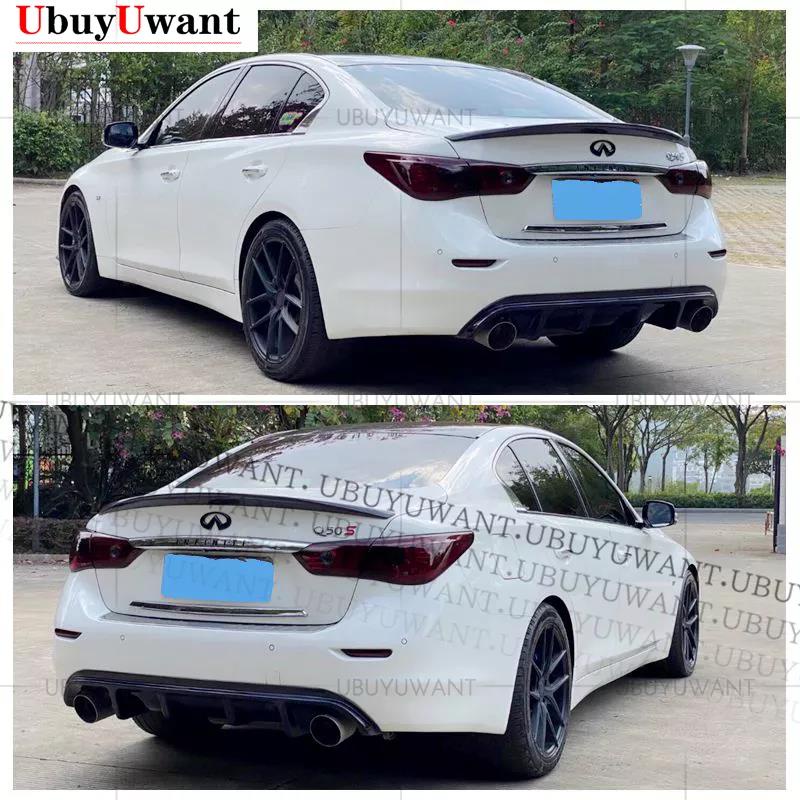 For Infiniti Q Q S Spoiler Abs Material Car Rear Wing Primer Color