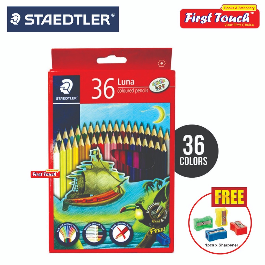 Staedtler Luna Permanent Colour Pencil 12 24 36 48 Triangular Colour