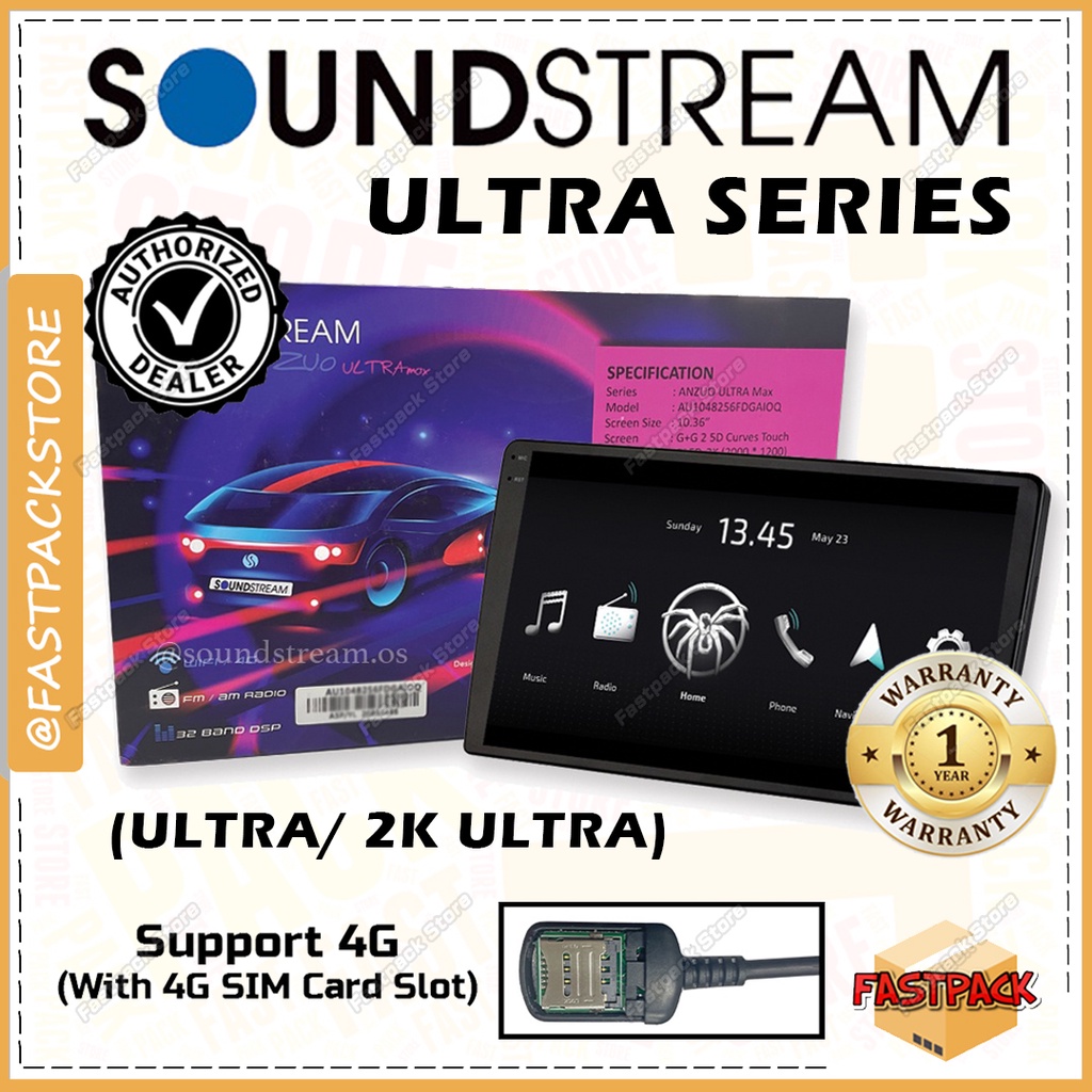 SOUNDSTREAM ANZUO ULTRA ULTRA 2K 360 DSP Cam Supported 4G SIM