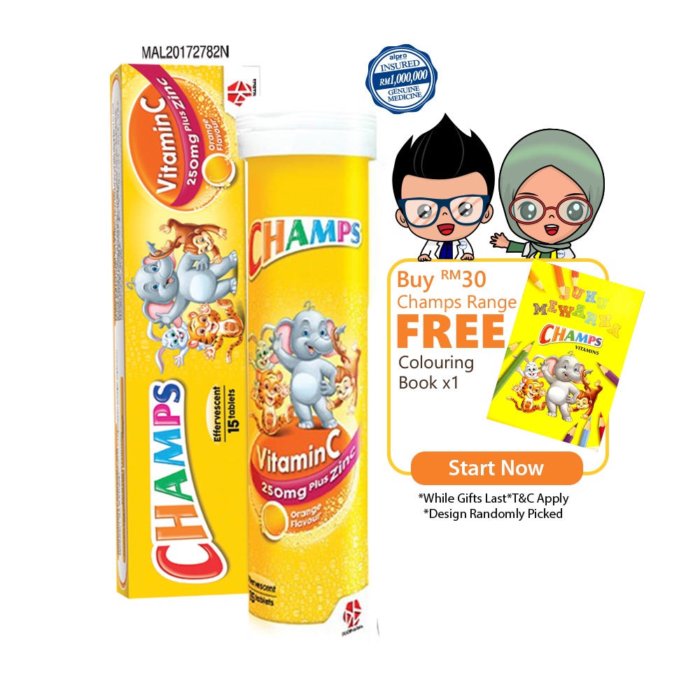 Champs Vitamin C Plus Zinc Effervescent Mg X S Shopee Malaysia