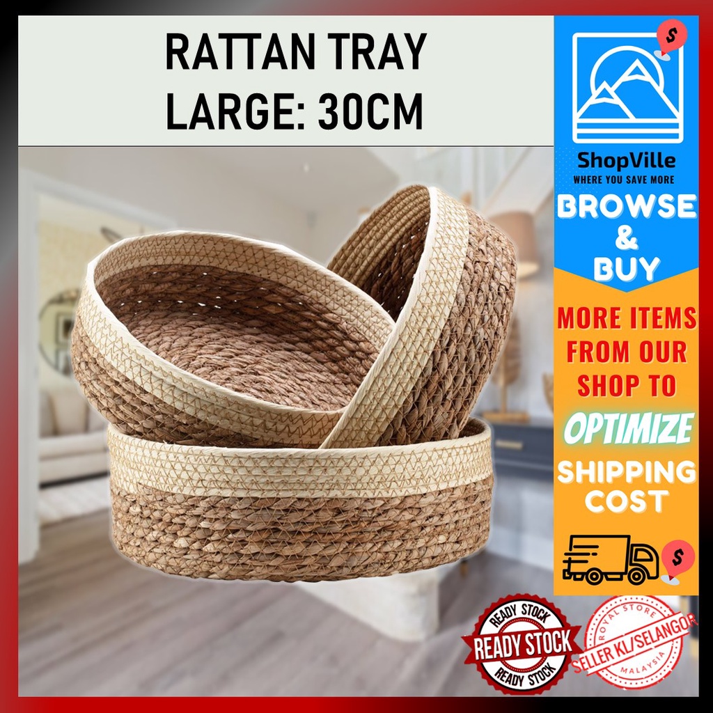 Basket Cotton Rope Rattan Seagrass Nordic Vase Pot Storage Multipurpose