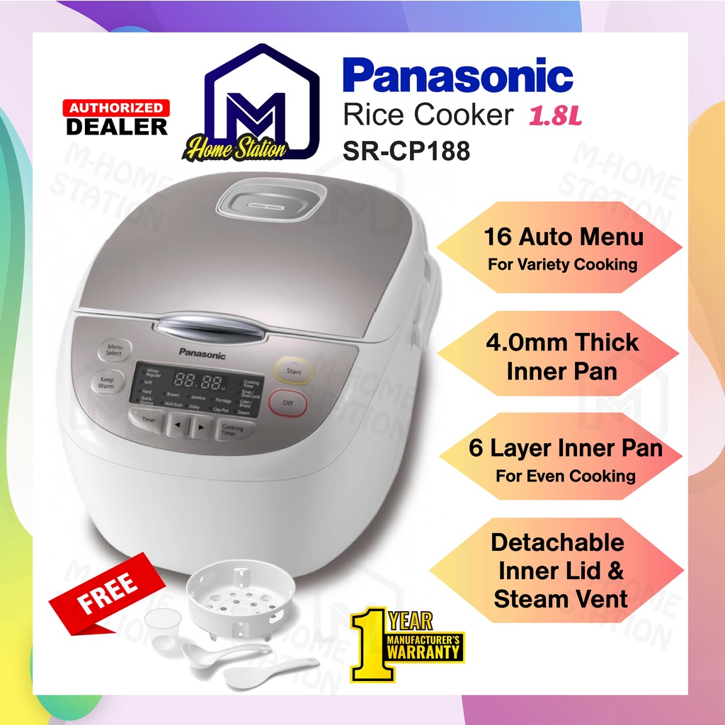 Panasonic 1 8L With 6 Layer Pan Digital Jar Rice Cooker SR CP188 SR