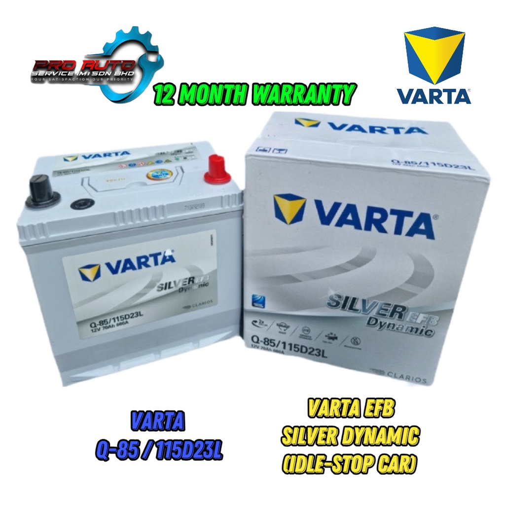 Q85 EFB 115D23L Varta Silver EFB Dynamic MAZDA SKYACTIV TOYOTA ALPHARD