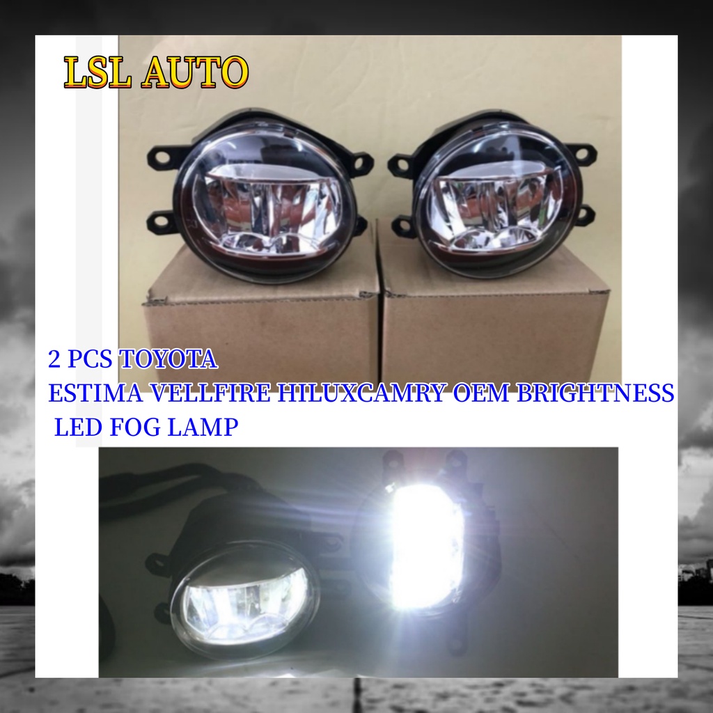 Pc Toyota Estima Vellfire Hilux Camry Oem Brightness Led Fog Lamp